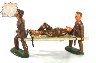 Antique Barclay Lead Toy Soldier Medics Carrying Wounded on Stretcher Set 2