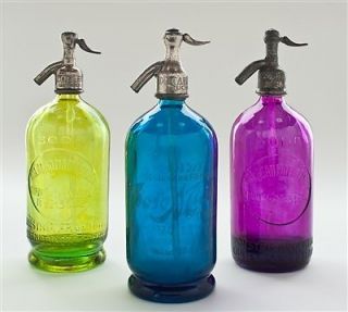 Splash Of Color Vintage Argentine Seltzer Bottles S/3