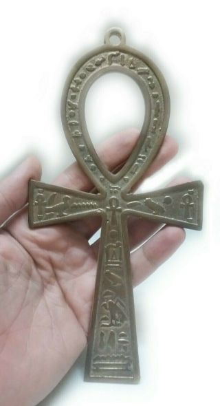 Ancient Egyptian Brass Ankh Handcrafted Wall Hanging Decor For Life And Vitality