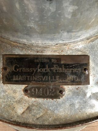 Antique Grassyfork Fisheries Martinsville Indiana Goldfish Tank 2