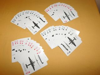 Vintage 50 Large 4 7/8 " X 3 3/8 " Wwii Enemy Airplane Spotter Playing Cards
