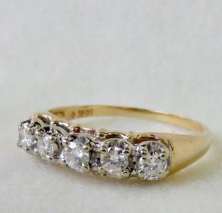 CLASSIC.  45 CT.  BRILLIANT CUT DIAMOND WEDDING ANNIVERSARY BAND RING 14K GOLD 2