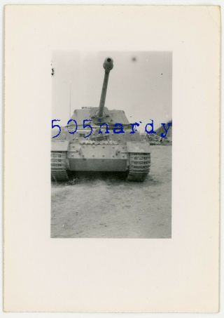 Wwii Us Gi Photo - Us Captured German Elefant Panzerjäger Tiger (p) Tank - Top