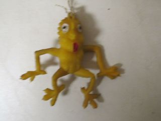 Vintage 1960s Rubber Ugly Monster Jiggler Mini Mumzey Bugman Yellow