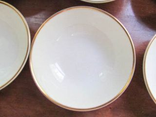Set (s) 6 Gilt Royal Doulton China Regent H4986 Dessert Berry Bowls White Gold