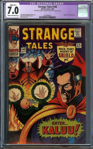 Strange Tales 148 Cgc 7.  0 Origin Ancient One Doctors Strange Movie Nick Fury