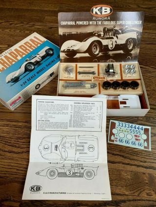 Vintage K&B Aurora Chaparral Slot Car Kit.  Never Opened 7