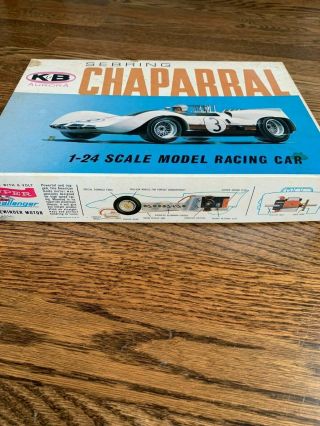 Vintage K&B Aurora Chaparral Slot Car Kit.  Never Opened 8