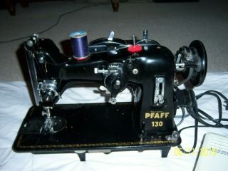 Vintage Pfaff 130 Sewing Machine/embroiderer W/case,  Xtra Motor&foot Pedal,