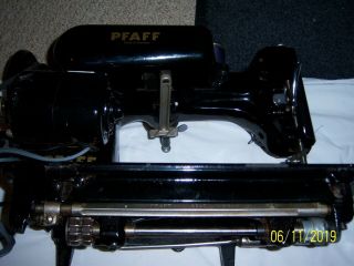 Vintage Pfaff 130 Sewing Machine/Embroiderer w/Case,  Xtra Motor&Foot Pedal, 5