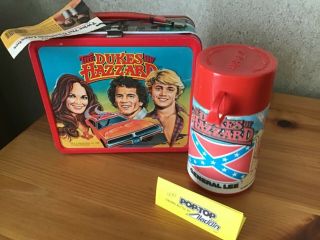 Vintage 1980 The Dukes Of Hazzard Lunchbox And Thermos -