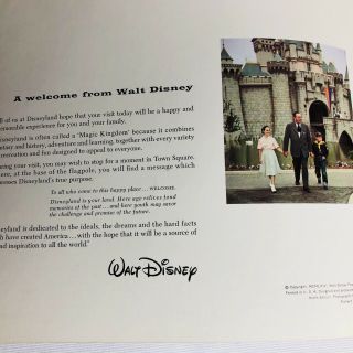 Vintage Walt Disney Guide to Disneyland and Souvenir Paper Bag Sack 1964 5