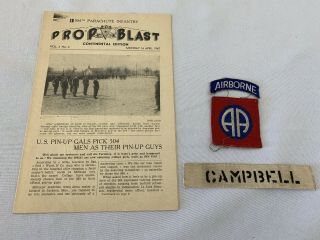 Ww2 82nd Airborne 504th Paratrooper Named Grouping Propblast