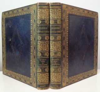 1814 FIRST EDITION Scott 2 Vols BORDER ANTIQUITIES of ENGLAND SCOTLAND 95 Plates 2