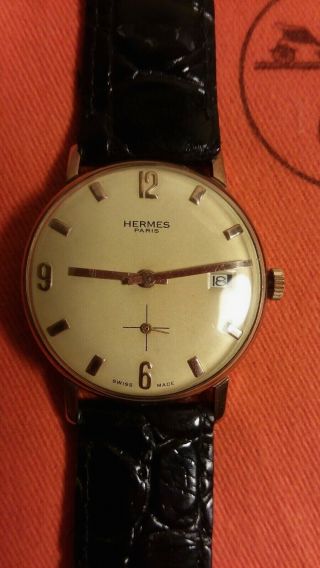 Vintage Authentic Hermes Paris Wristwatch