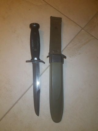 Wwii Us M - 3 Fighting Knife With Us M8a1 Scabbard.