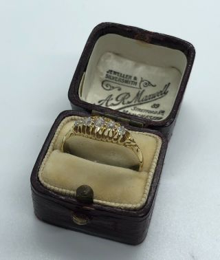 Estate Antique Art Deco Diamond & 18k Solid Gold Engagement Ring