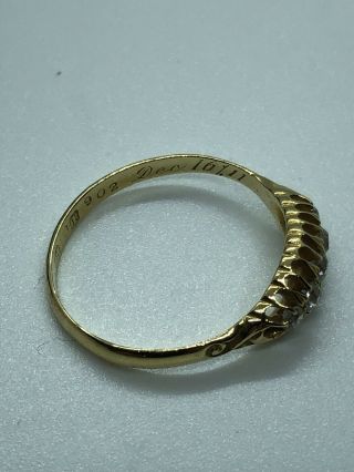 ESTATE Antique Art deco Diamond & 18k Solid Gold Engagement Ring 3