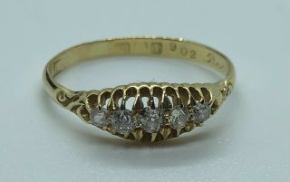 ESTATE Antique Art deco Diamond & 18k Solid Gold Engagement Ring 5