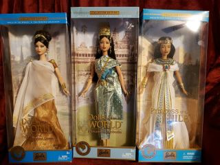 Barbie Dolls Of The World Princess Of Ancient Greece & Cambodia & Nile.  Nrfb