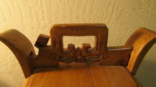 Vintage Chinese Hand Carved Wood Picnic/Tea Box 2