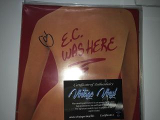 Eric Clapton Signed Record Album Lp Ec Was Here W/vintage Vinyl