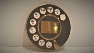 Vintage Rotary Telephone Dial Enamel Compact Salvador Dali 1954