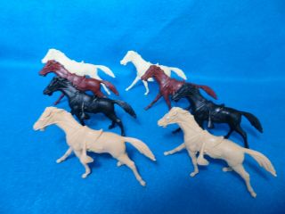 Marx Giant Blue& Gray Playset 8 Cavalry Horses,  4 Matched Pairs