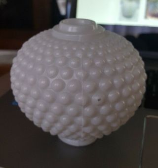 Vintage 4 " Lantern Light (dots) Globe Sphere Milk Glass
