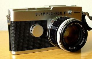 Vtg Olympus Pen FT Half Frame 35mm SLR Camera w 40mm f/1.  4 Lens Near Cond 7