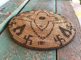 ANTIQUE APACHE BASKETRY PICTORIAL TRAY N R. 4