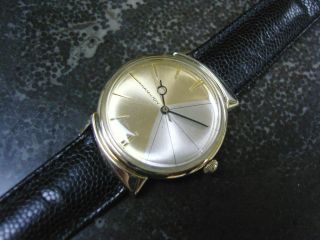Hamilton T - 403 Thin - O - Matic Vintage Men ' s Watch Asymetrical Case 1960 SHARK FIN 3