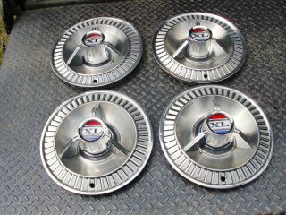 Set Of 4 Vintage 1964 Ford Galaxie 500 Xl Wheel Covers 14 "