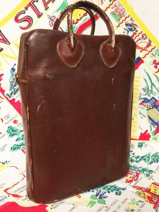 Vintage Ll Bean Thermos Aluminum Pair In Leather Bag Tote Carrying Kit