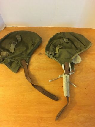 Us Army Aaf Ww2 Pilot A - 9 Flight Helmet Cap Vtg Aviator Flying Cap