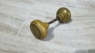Early 1900s Antique Vintage Brass Door Handle Knob Set
