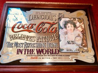 Vintage Coca - Cola Pub Mirror