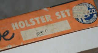 Vintage HALCO Brand Smokey Joe Toy Gun Cowboy Holster Set BOX ONLY 7