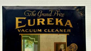 RARE Antique Vintage EUREKA VACUUM CLEANER Metal Store Display Sign 5