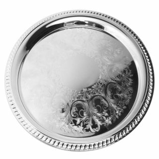 Whitehill Silver Plated Gadroon Etched Tray 36cm