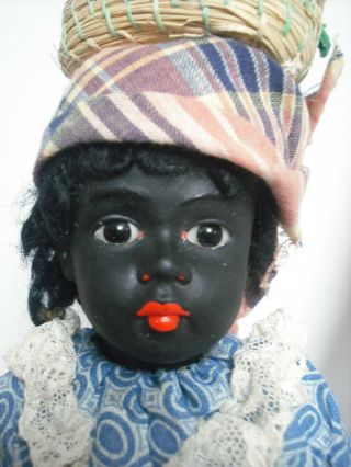 Rare 9 " All Bisque Black Doll Gebruder Kuhnlenz 61 N 21 All Jamaican