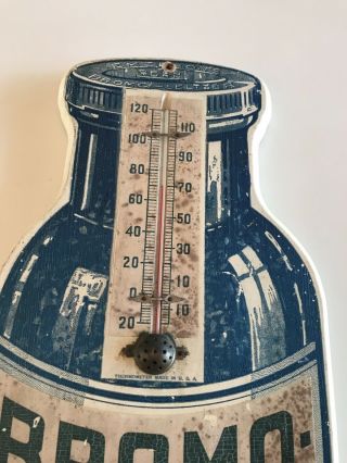 Vintage Drug Store Advertising Thermometer Broom - Seltzer 2