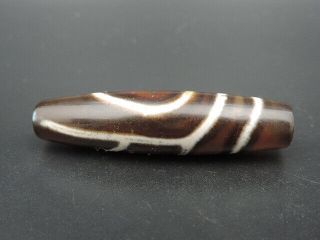 54 13mm Antique Tibetan Old Agate Dzi Bead for Pendant Amulet Tibet Gzi Beads A 3