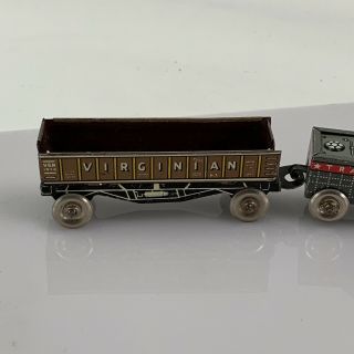 Marx Tin Litho Toy Train Vintage Collectable Antique Engine 376 & 3 Cars 4 