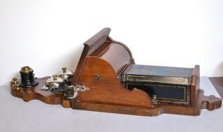 Rare Early Antique Rikstelefon - L.  M.  Ericsson Wooden Wall telephone 1892 10