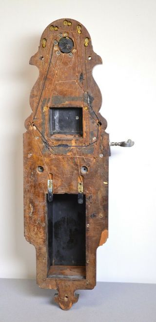 Rare Early Antique Rikstelefon - L.  M.  Ericsson Wooden Wall telephone 1892 7