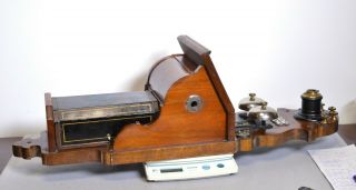 Rare Early Antique Rikstelefon - L.  M.  Ericsson Wooden Wall telephone 1892 8