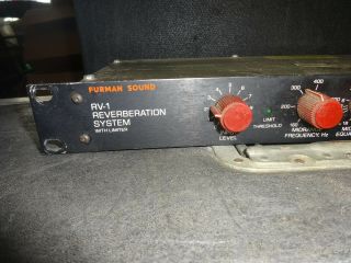 Vintage Furman RV - 1 Reverberation System w/ Limiter - Rack Mount Spring Reverb 2