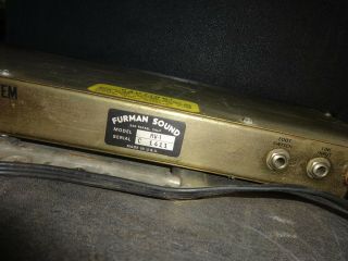 Vintage Furman RV - 1 Reverberation System w/ Limiter - Rack Mount Spring Reverb 5
