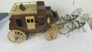 Vintage Ideal Roy Rogers Outstanding Stage Coach With Horses